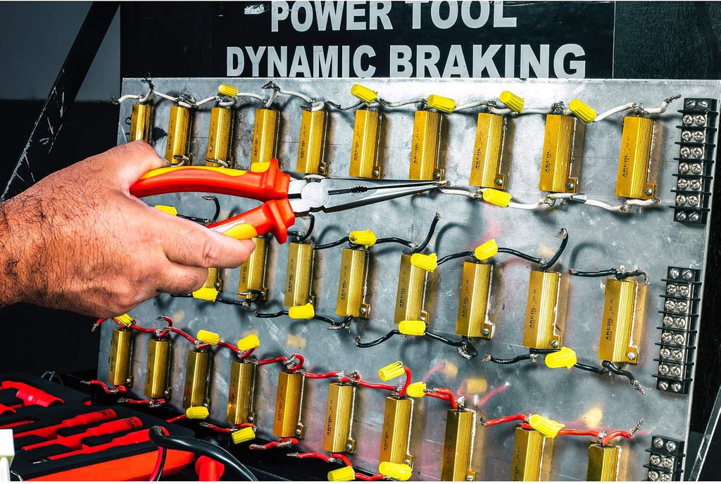 Powerbuilt 50 Pc.1000V Insulated Electricians VDE Tool Set with Waterproof Case, 3/8 in. Dr. Ratchet, 16 Pc. Socket Sizes 10-24mm, 10 Pc. Screwdriver, 6 Pc. Pliers - 240259