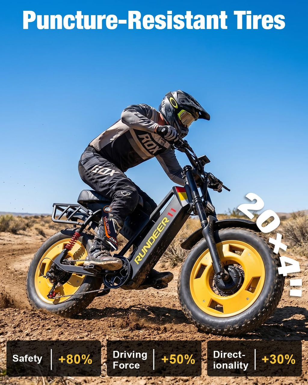 Electric Bike for Adults, 2000/2500/3000W Peak Motor, 32/35 MPH 40-100 Miles 100/200 N·m Fat Tire Ebike with 48V 20Ah Battery, 20' Electric Dirt Bike, Hydraulic Suspension and 3-Year Support