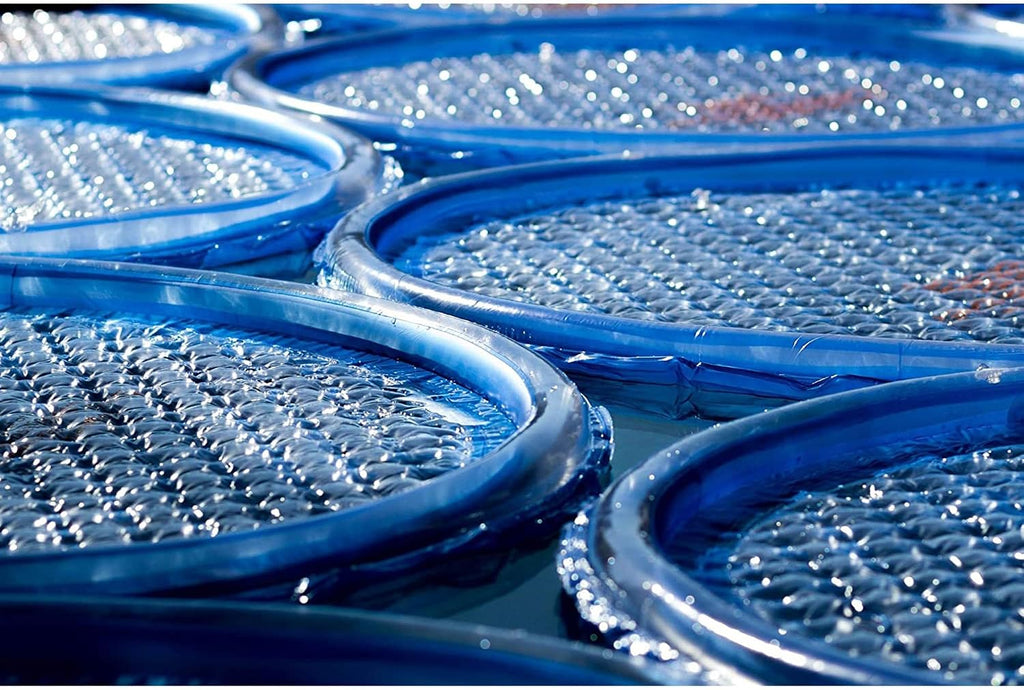Solar Sun Rings UV Resistant Above Ground Inground Swimming Pool Hot Tub Spa Heating Accessory Circular Heater Solar Cover, Blue (3 Pack)