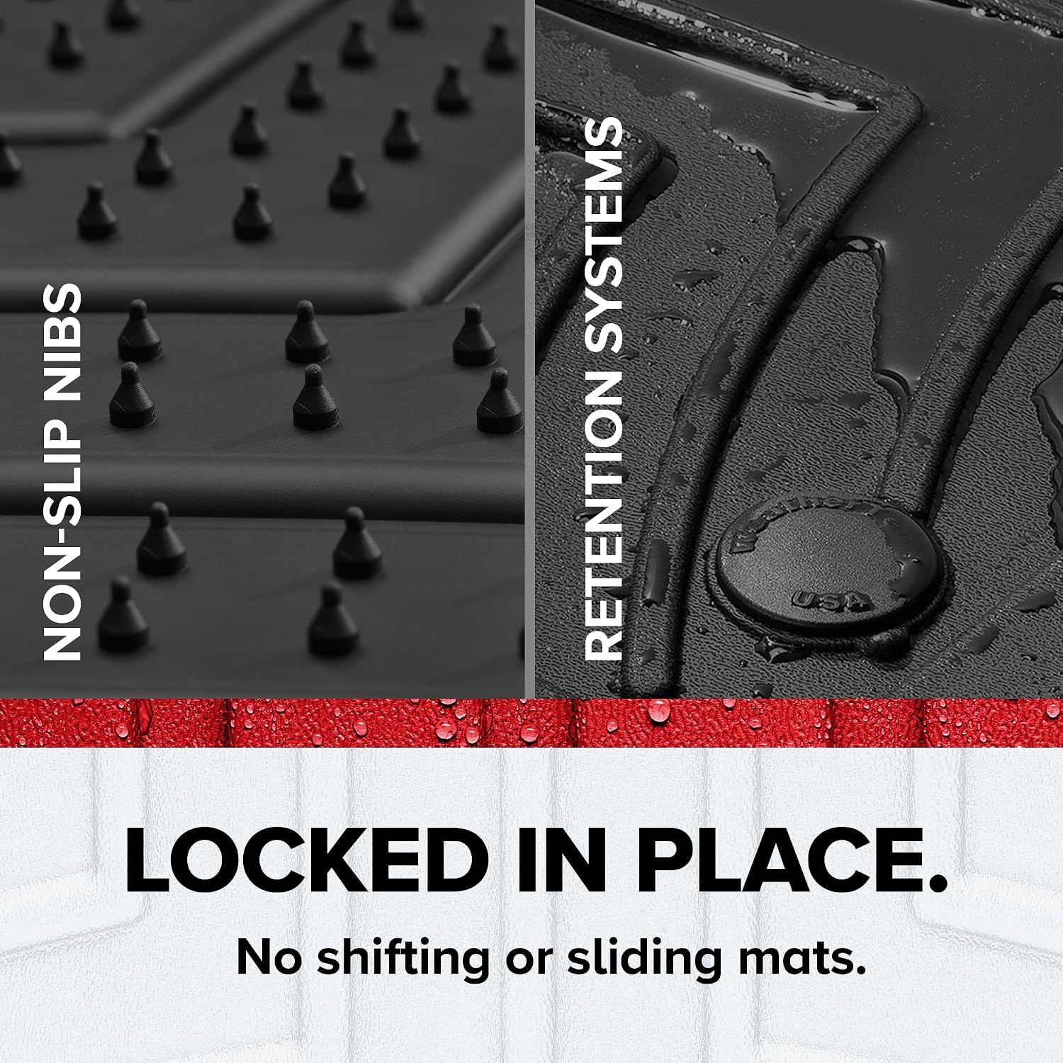 WeatherTech FloorLiner HP Custom Fit Floor Mats for Chevrolet Silverado 1500 LTD, Silverado 2500HD/3500HD, Silverado 1500-2nd Row (4414365IM), Black