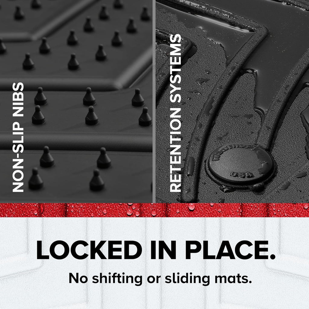 WeatherTech FloorLiner HP Custom Fit Floor Mats for Chevrolet Silverado 1500 LTD, Silverado 2500HD/3500HD, Silverado 1500-2nd Row (4714365IM), Cocoa
