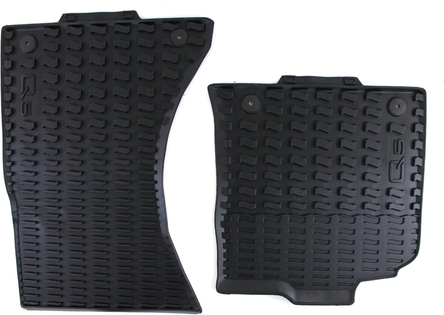 Genuine Audi Accessories 8R1061221041 Black Rubber Front Floor Mat with Logo for Audi Q5
