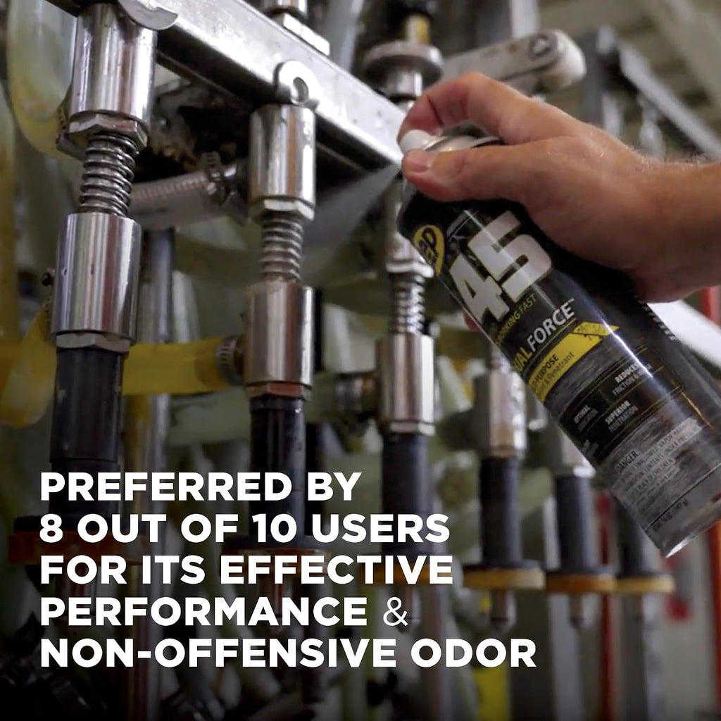 Zep 45 Dual Force Multi-Purpose Lubricant and Penetrant Aerosol - 14 oz (Case of 12) - 374301 - Professional Formula Dual Purpose, Low Odor, Optimal Lubrication, Reduces Friction and Wear