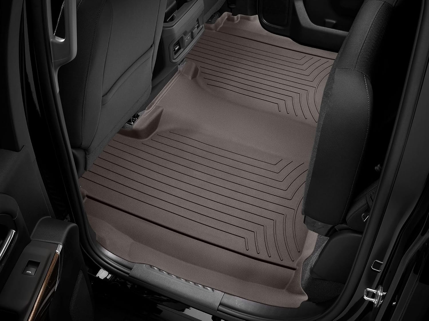 WeatherTech FloorLiner HP Custom Fit Floor Mats for Chevrolet Silverado 1500 LTD, Silverado 2500HD/3500HD, Silverado 1500-2nd Row (4714365IM), Cocoa