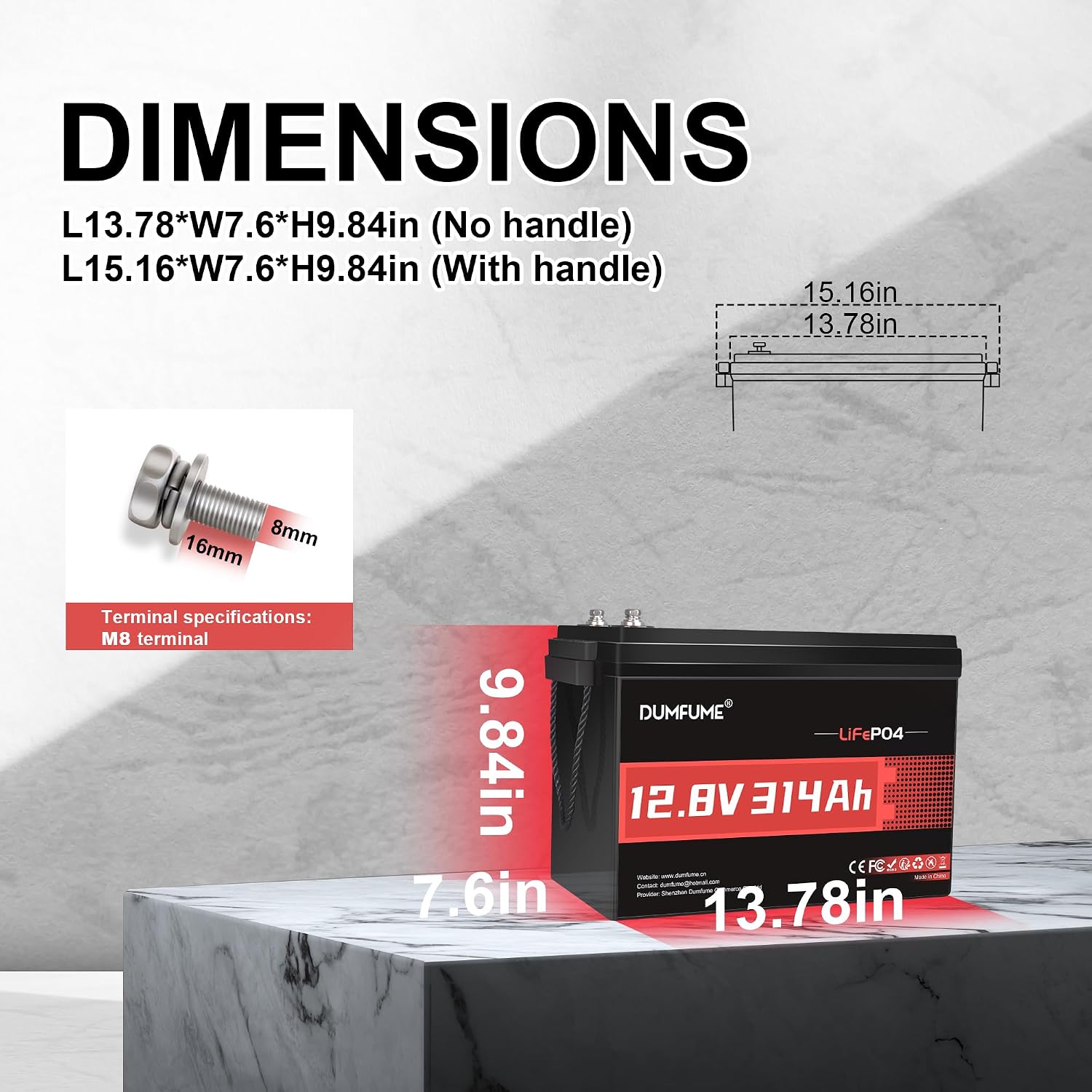 4 Pack 12V 300Ah (314Ah) LiFePO4 Battery, Built-in 200A BMS, 4019Wh 300ah Rechargeable Lithium Iron Phosphate Battery for Solar Systems, Off-Grid Power Systems,Camping