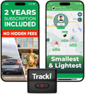 Tracki Mini GPS Tracker, Subscription Required, Cancel Anytime – Universal Compact 4G LTE Tracker for Vehicles (Tracker + 2Y Subs.)