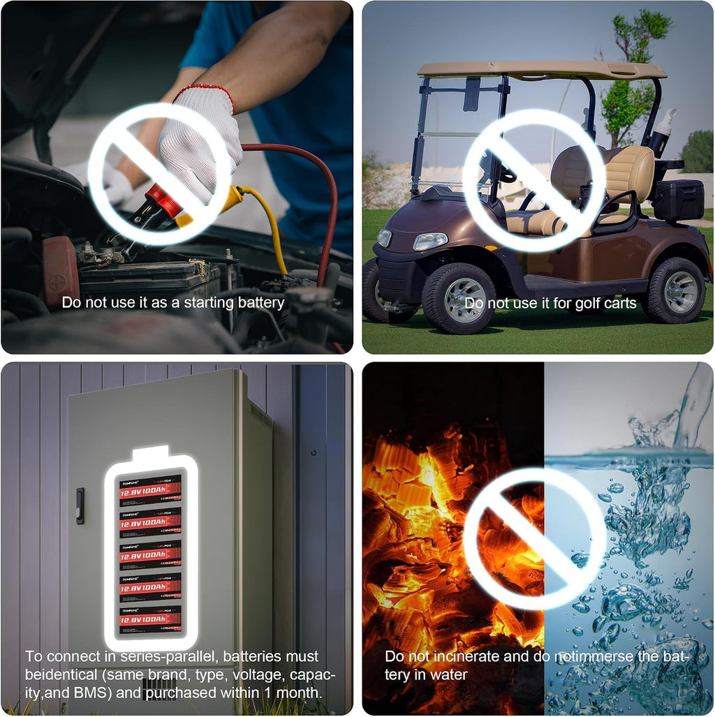 12V 200Ah LiFePO4 Lithium Battery,2560Wh Capacity,Built-in 200A BMS, 15000+ Cycles,10-Year Lifespan, Ideal for RV, Solar Energy Storage,and Off-Grid Camping
