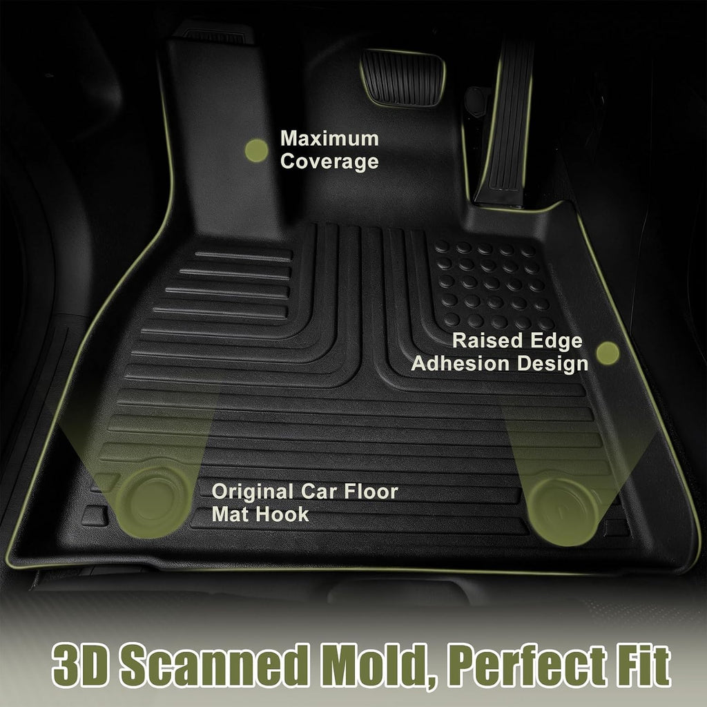 Priprilod Floor Mats Fit for Fisker Ocean 2023-2024 4-Door All Weather Protector TPE Floor Liners Custom Fit Car Mats Non-Slip