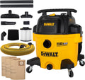 DEWALT 9 Gallon STEALTHSONIC Ultra Quiet Poly Shop Vacuum Wet/Dry, DXV09P-QTA Noise Reduction Vac for Shop, Heavy Duty Shop Vacuum