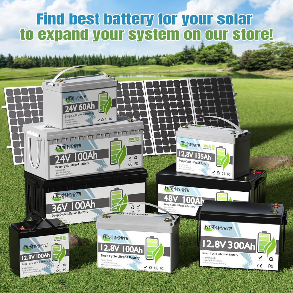 12V Lithium Battery 135Ah Bluetooth, Rechargeabel Deep Cycle LiFePO4 Batteries, 100A Smart BMS with Low-Temp Protection, Perfect for RV, Solar, Boat, Marine, Trolling Motor