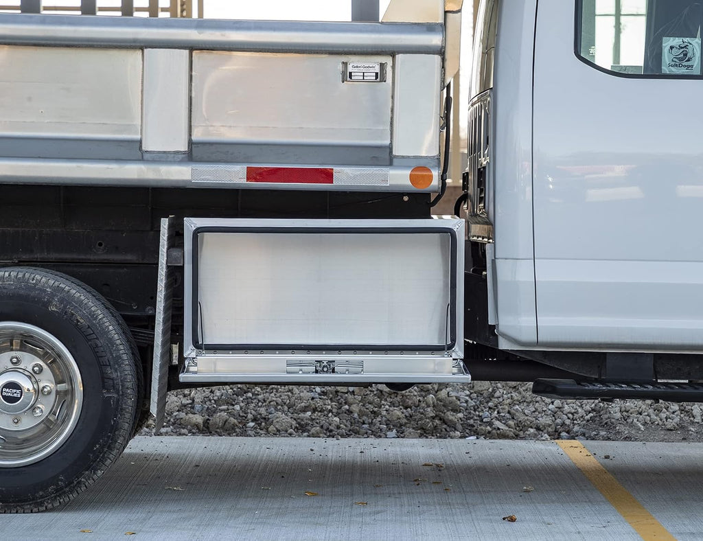 Buyers Products 1706405 Pro Series Underbody Truck Box With 3-Point Compression Latch, Smooth Silver Aluminum, Made in the USA, 18 x 18 x 36 Inches, Truck Tool Box For Storage & Organization