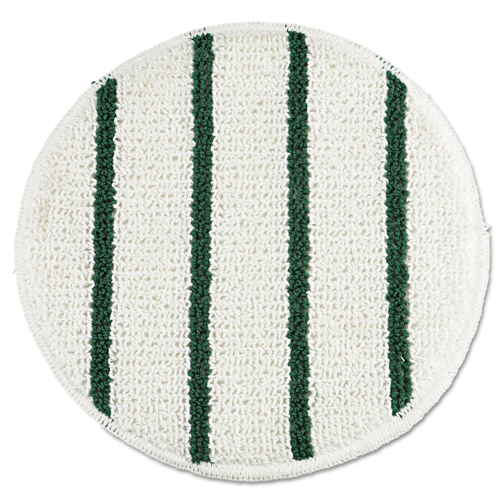 Rubbermaid Commercial RCP P269 Low Profile Scrub-Strip Carpet Bonnet, 19' Diameter, 5 Pads per Pack, White/Green (Pack of 5)