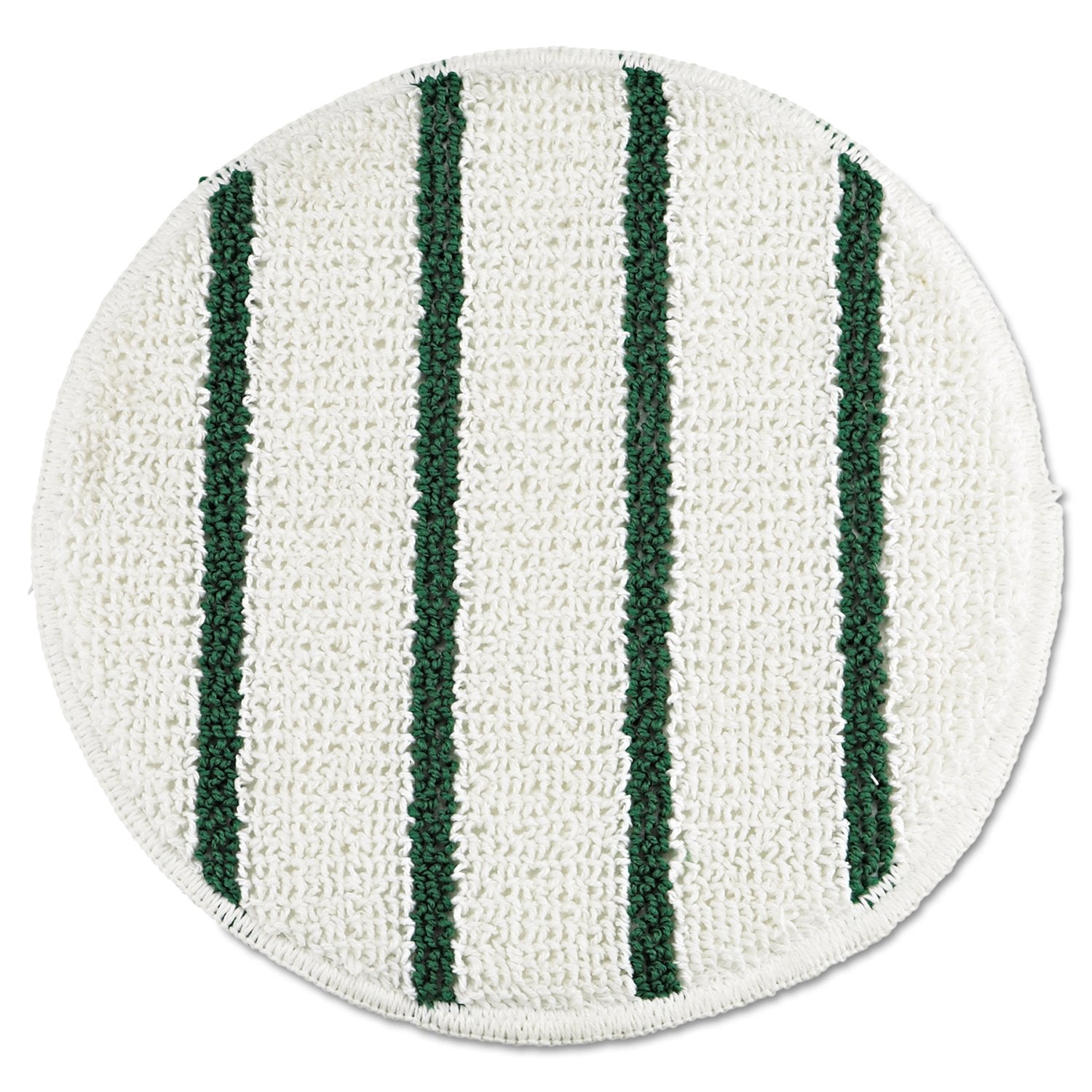 Rubbermaid Commercial RCP P269 Low Profile Scrub-Strip Carpet Bonnet, 19' Diameter, 5 Pads per Pack, White/Green (Pack of 5)