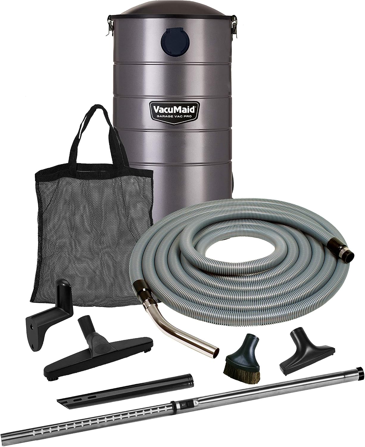 GV30PRO Wall Mounted Garage and Car Shop Vacuum Cleaner with 30 ft. Hose, Tools, and 7 Gallon Bag