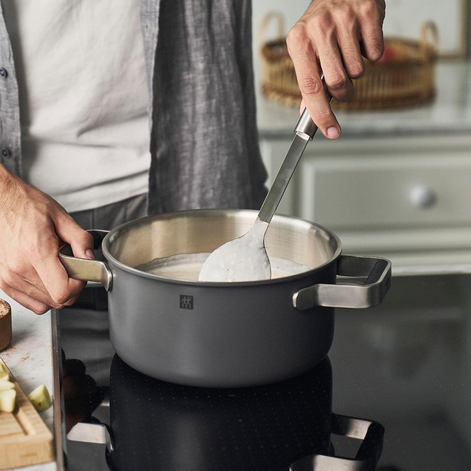 Pure 6-pc Stainless Steel Cookware Set, Grey