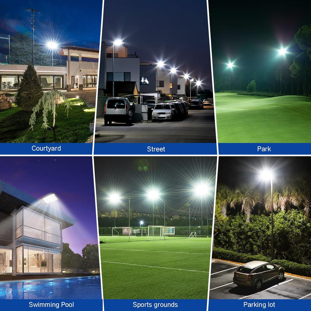 Solar Street Light 9000W, 7000K Solar Lights Outdoor, Motion Sensor Flood Lights with Remote Control, Dusk to Dawn IP66 Waterproof Outside Security Light for Parking Lot, Yard, Garage, 2 Pack