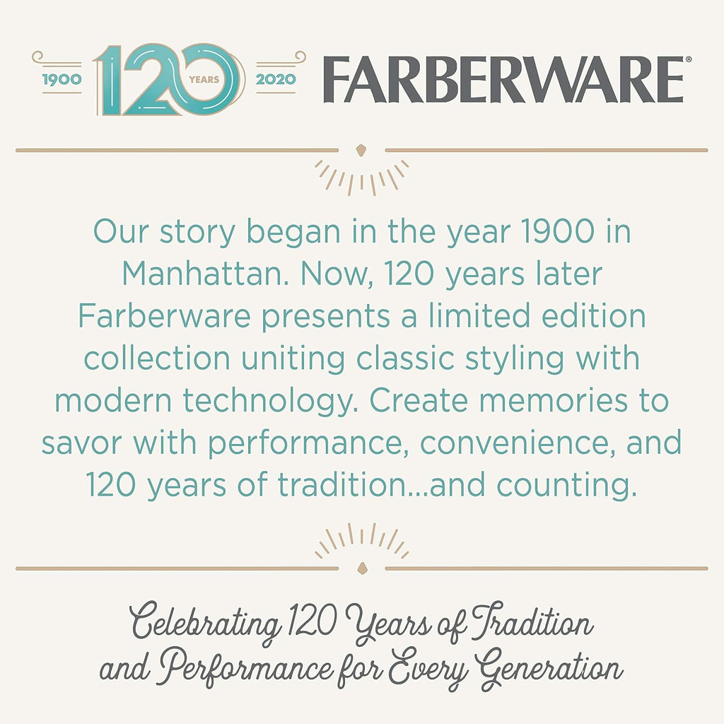 Farberware 120 Limited Edition Stainless Steel Cookware Pots and Pans Set with Prestige Kitchen Tools, 10 Piece, Aqua Blue