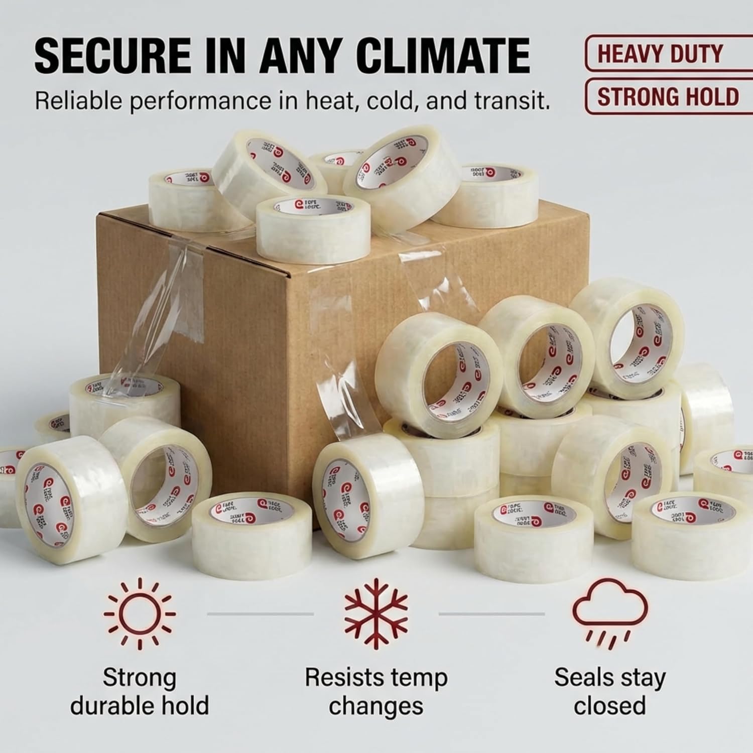 Tape Logic 2' x 110 Yard Clear Packing Tape Pallet - 45 Cases (1620 Rolls) - 2.0 Mil Heavy Duty Shipping Tape - Bulk Strong Acrylic Adhesive Box Sealing Tape for Warehouse & Fulfillment Packaging