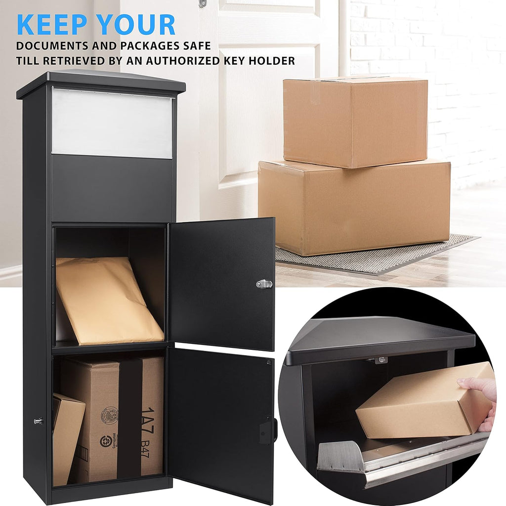 MPB-600 Black Parcel Mail Drop Box,Bi