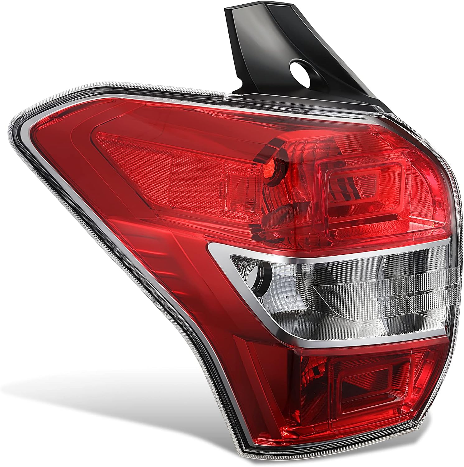DNA MOTORING Left OE Style Tail Light Compatible with 14-16 Subaru Forester, Red/Clear Lens, OEM-TL-002-L