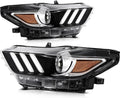 Headlight Fit 2015-2020 for Mustang Pair Headlight Assembly FO2518124