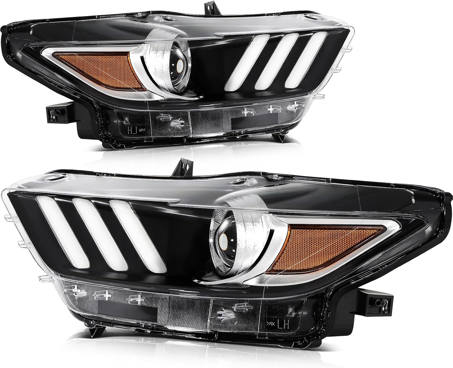 Headlight Fit 2015-2020 for Mustang Pair Headlight Assembly FO2518124