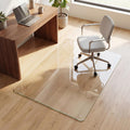 VETROUVE 48' x 60' Chair Mat for Carpet, Heavy Duty Hard Tempered Glass Desk Office Mat on Carpet or Hard Floor with 4 Anti-Slip Pads, 1/5' Thick, Smooth Rolling, Scratch Resistant, Transparent