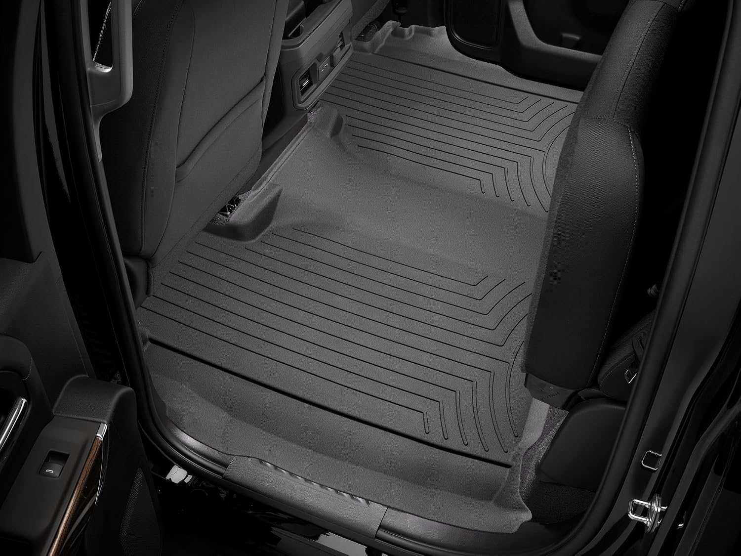 WeatherTech FloorLiner HP Custom Fit Floor Mats for Chevrolet Silverado 1500 LTD, Silverado 2500HD/3500HD, Silverado 1500-2nd Row (4414365IM), Black