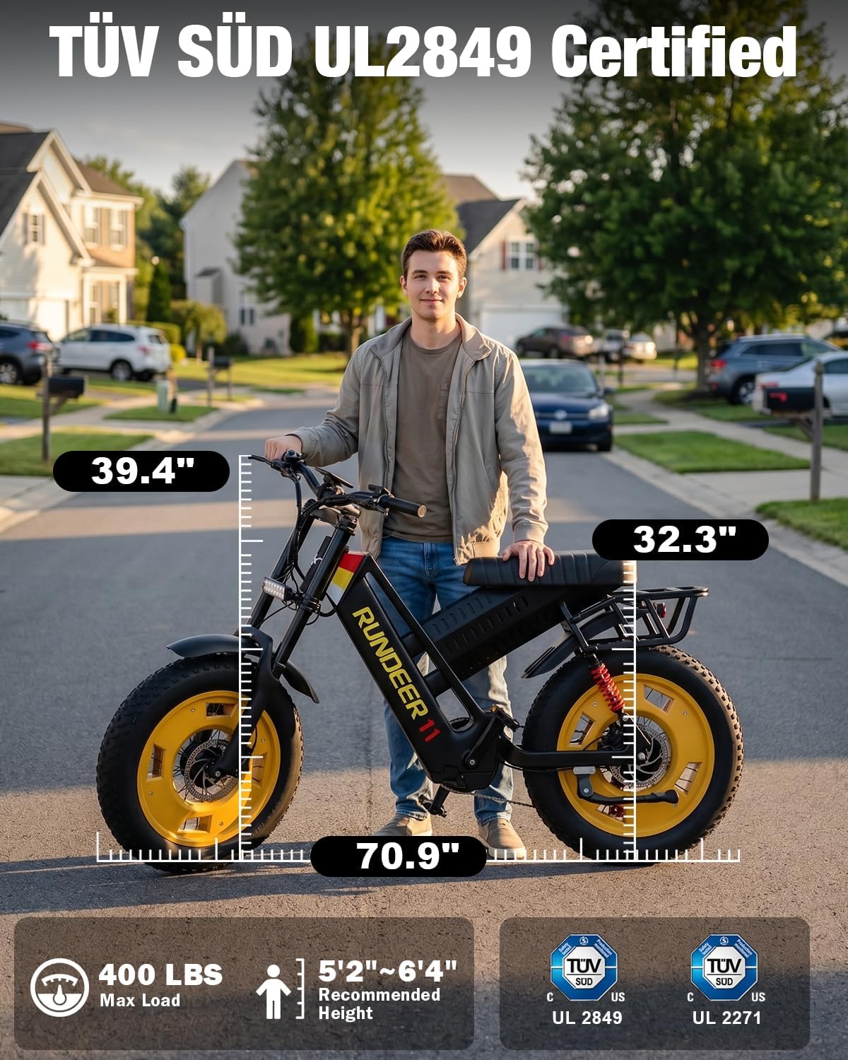 Electric Bike for Adults, 2000/2500/3000W Peak Motor, 32/35 MPH 40-100 Miles 100/200 N·m Fat Tire Ebike with 48V 20Ah Battery, 20' Electric Dirt Bike, Hydraulic Suspension and 3-Year Support