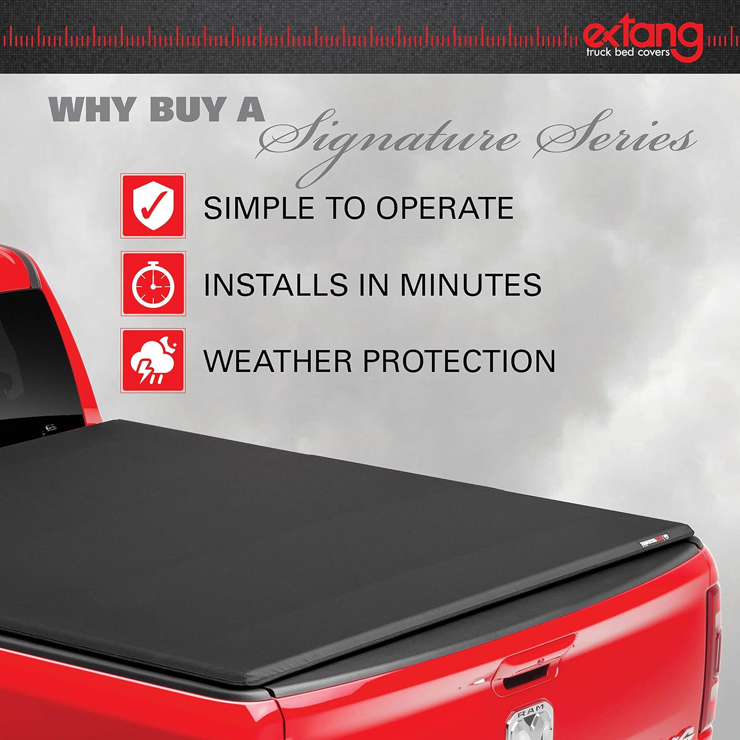 RealTruck Extang Trifecta Toolbox 2.0 Soft Folding Truck Bed Tonneau Cover | 93458 | Fits 2019-2026 Chevy/GMC Silverado/Sierra 1500HD (Does not fit with Factory Side sotrage Box) 8' 2' Bed (98.2')