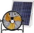 lcocove Outdoor Fan Can Running 5-24 Hours,Solar Powered Fan For Shed,Home,Ouside,Camping，with USB Output For Emergency Situation Without Electric