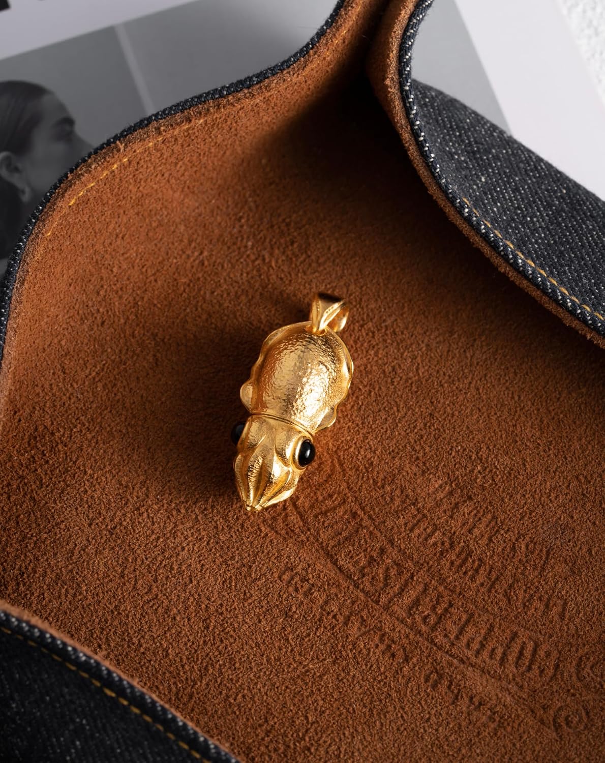COPPERTIST.WU Cuttlefish Box Opener Pendant Necklace Cute Box Cutter Dangle Charm Squid Jewelry Gift for Men Women (Chain not included)