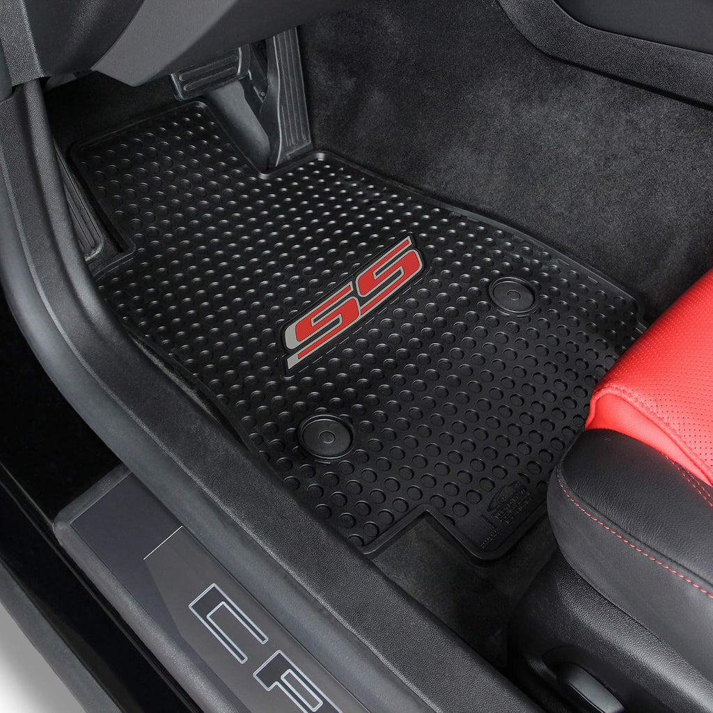 Lloyd Mats Custom-Fit All-Weather Rubber Floor Mats for Chevy Camaro 2016-2024 (Black, 2PC - Camaro SS)