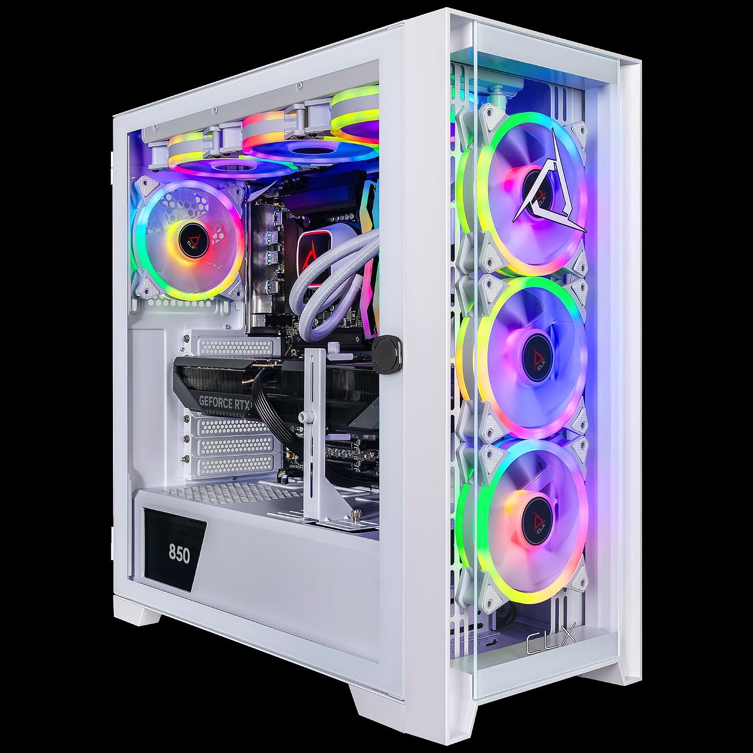 CLX Set Gaming PC - Intel Core Ultra 9 285K 3.7GHz, GeForce RTX 5070, 2TB NVMe M.2 SSD, 4TB HDD, 64GB DDR5 Memory, 360mm AIO, WiFi, Windows 11 Home, White