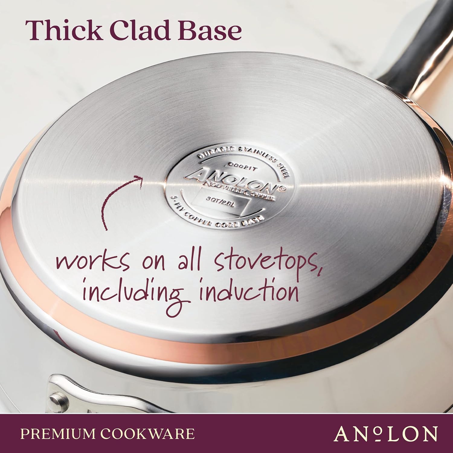 Anolon Stainless Steel & Hard Anodized Aluminum, Cookware Set (11 Piece)
