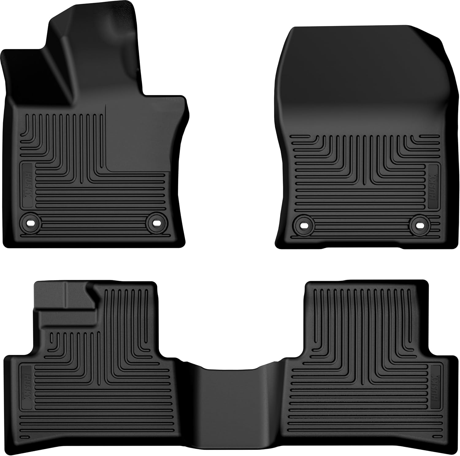 Husky Liners Weatherbeater Floor Mats | Fits 2025-2026 Lexus UX300H, 2019-2024 UX250H, 2019-2022 UX200 | Front & 2nd Row, 3-pc Black - 95991