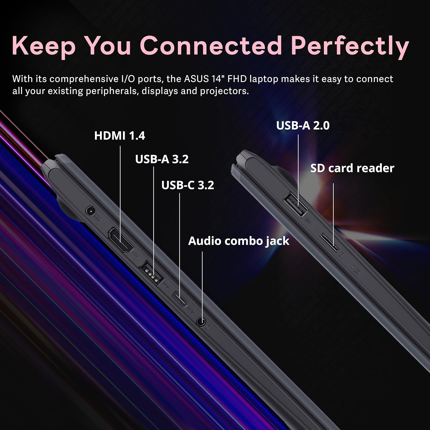 ASUS 14' FHD Ultra-Light Laptop, Intel Pentium N6000, 4GB RAM, 224GB Storage (64GB eMMC+160GB Docking Station Set), UHD Graphics, AI-Powered, Copilot Ready, Long Battery Life, Windows 11, Black
