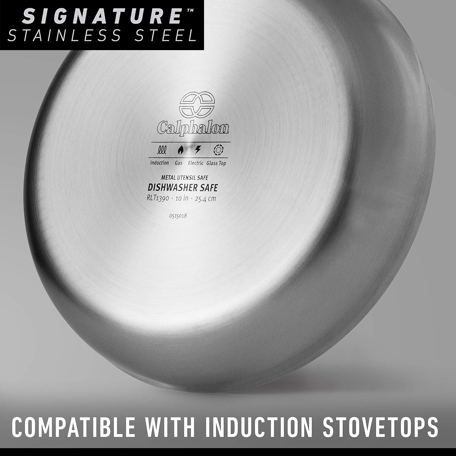 Calphalon 5-Ply Stainless Steel Cookware Set 10 Piece Includes Frying Pans, Pots and Pans Set, Induction, Oven Safe 500F, Silver