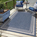Keen Home Design Terrace Outdoor Area Rug - 6x9 Washable Indoor/Outdoor Rug for Patio, Kitchen, Balcony, Beach, Garden, Deck and Porch, Size: 6'x8'10'