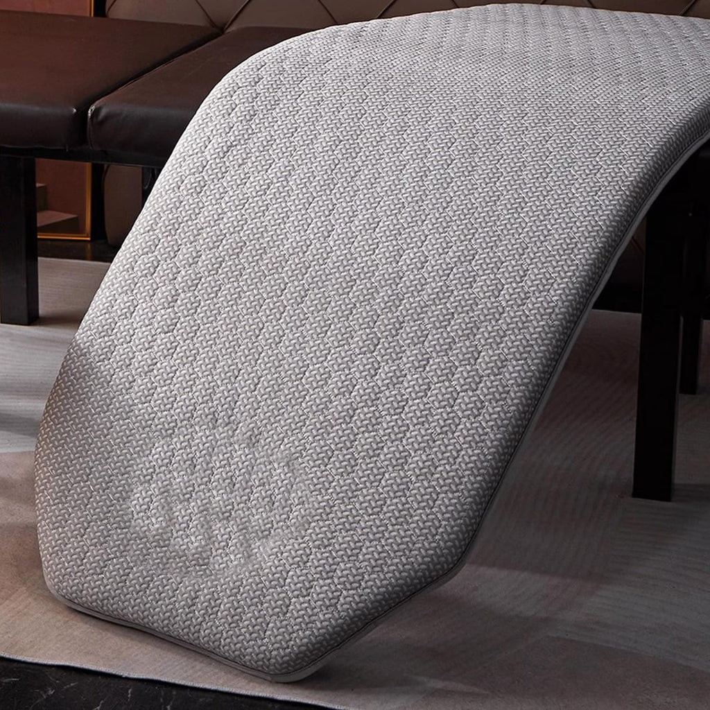 Thicken Topper for Massage Bed 7Cm Spa Massage Table Pad with Elastic Band Beauty Salon Bed Pad Non-Slip Lash Bed Cushion for Beauty and Massage Round Trapezoid Head,Gray/a(t),70 * 190cm(N)