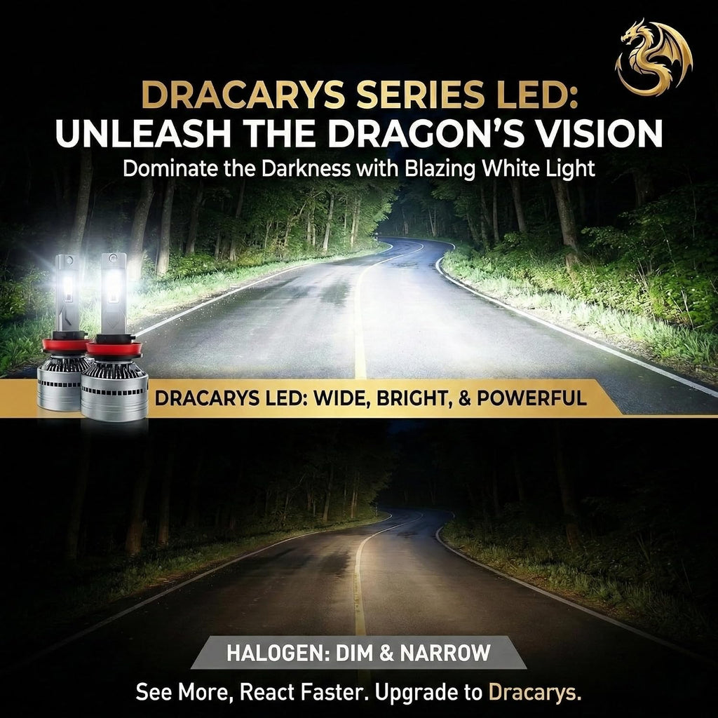 LUXSTER | Dracarys 100000LM H4 9003 LED Bulbs with Vapor Chamber Cooling, 55W/85W Dual Power Mode, Dual Beam, CANBUS Ready, Foglight, 6500K Xenon White, 2 Pack