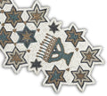 Handmade Beaded Hanukkah Table Runner, Hanukkah Candles Table Runner 13X36 Inch