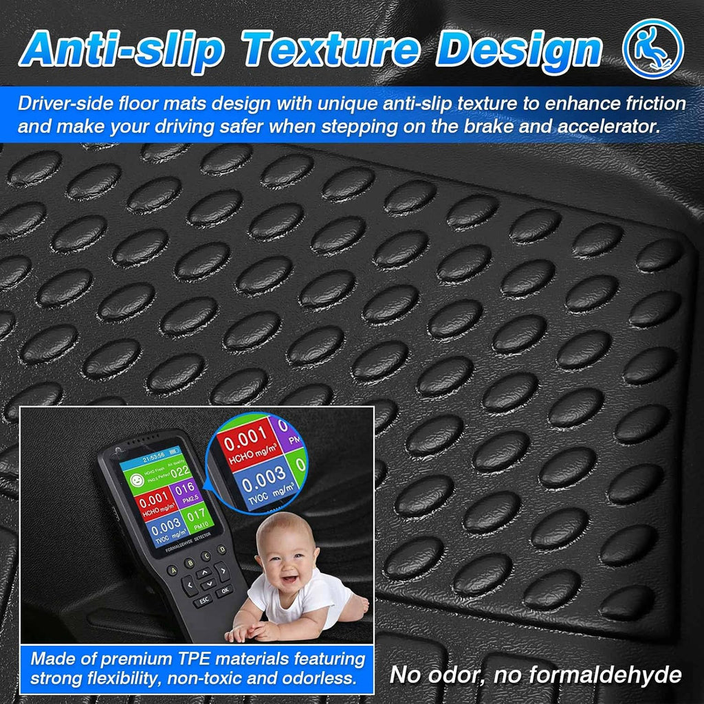 Cartist Floor Mats Compatible with Kia EV9 (Only Fit 7 Seats) 2024 2025 2026 ev9 Accessories All Weather Floor Mat Heavy Duty TPE Odorless Carpet Protection