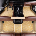 Custom Car Leather Floor Mats for Jeep Avenger SUV 2023, Full Coverage Front Rear Floor Liners Protector Carpet Pads Waterproof Non Slip All Weather Protection Interior Accessories,E/Beige