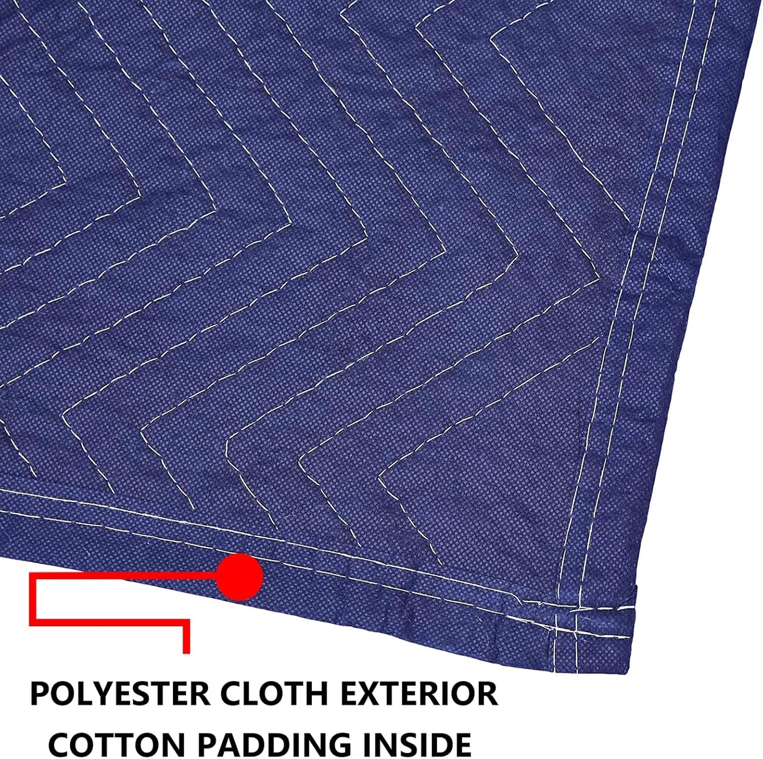 Blue Furniture Moving Blankets Heavy Duty 72 X 80/72 X 40, Soundproof Packing Blankets, Acoustic Shipping Blankets, Large Moving Pads(Size:2 Pack,Color:2m X 1.8m)