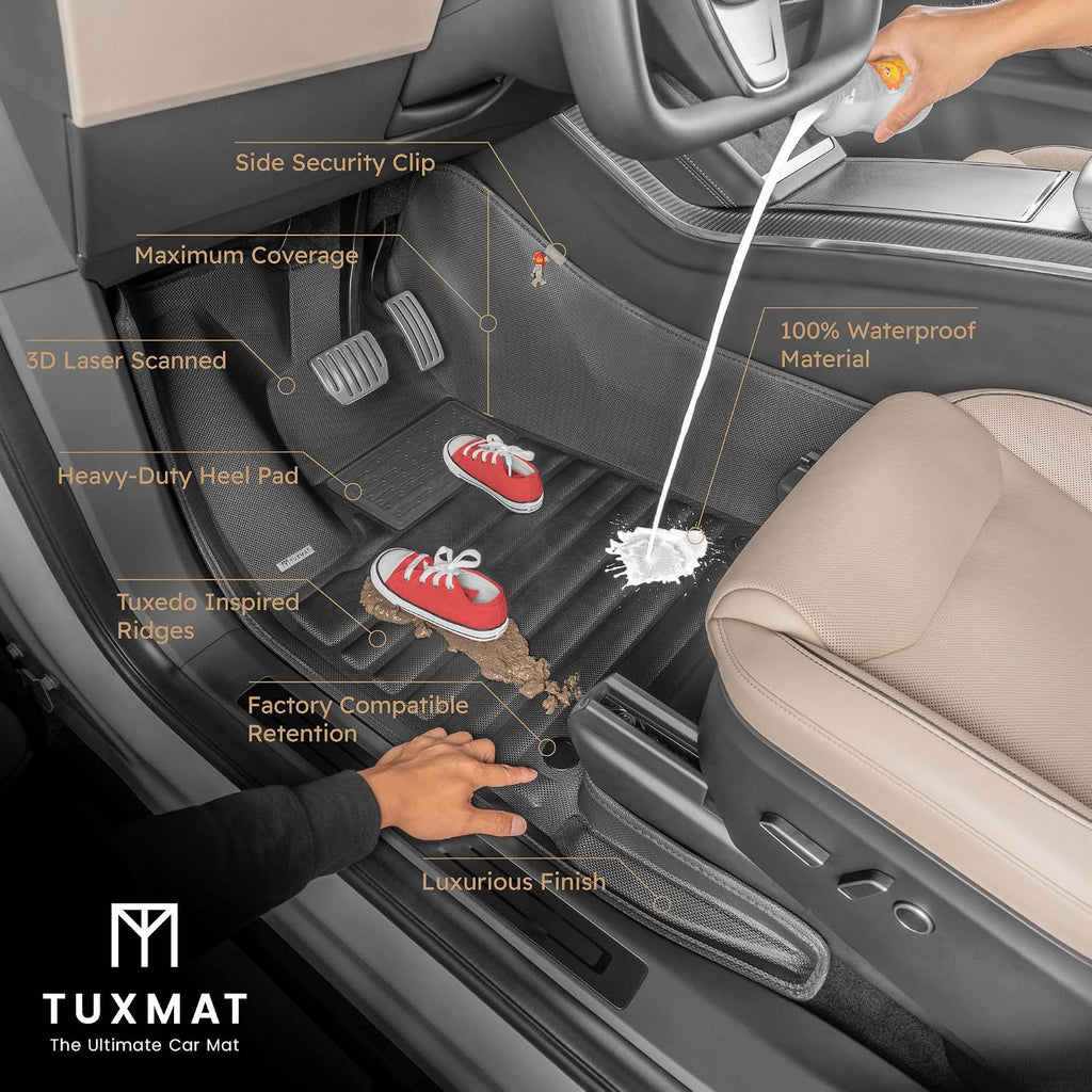 TuxMat - for the Toyota Supra 2020-2026 Models - Custom Car Mats - Maximum Coverage, All Weather, Laser Measured - This Full Set Includes 1st Row