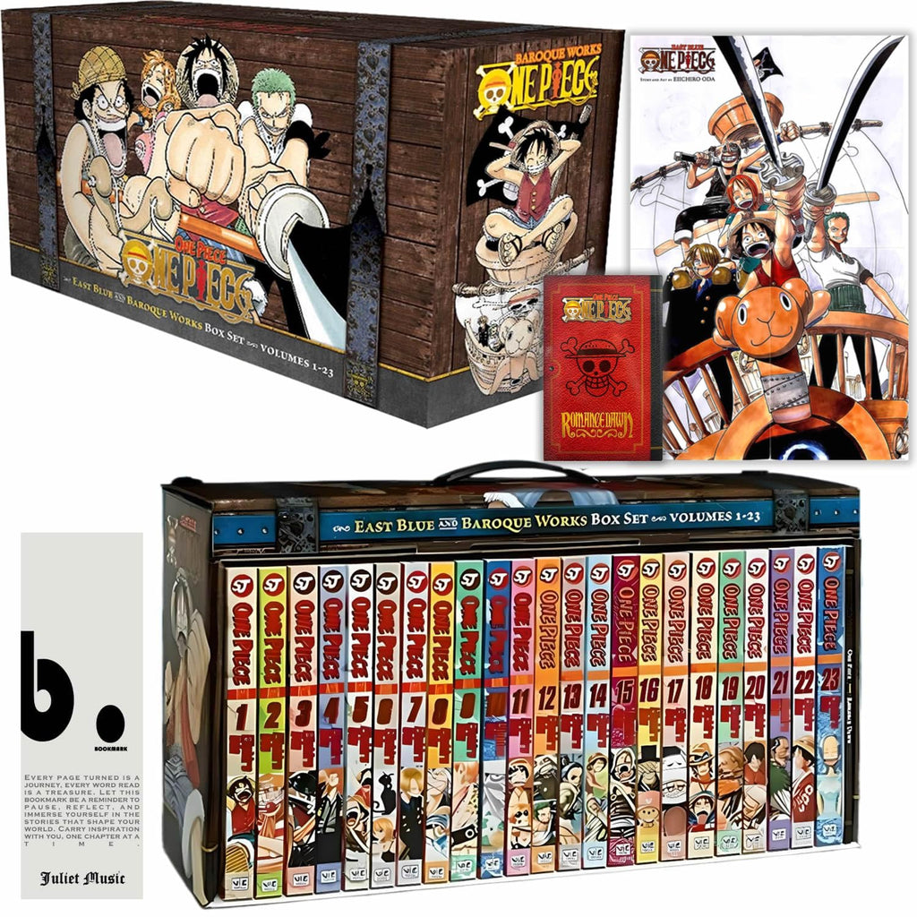 One Piece Manga Box Set: East Blue and Baroque Works, Volumes 1-23(English Edition) — Includes Poster, Booklet & Juliet Bookmark — Perfect for Manga Fans & Collectors