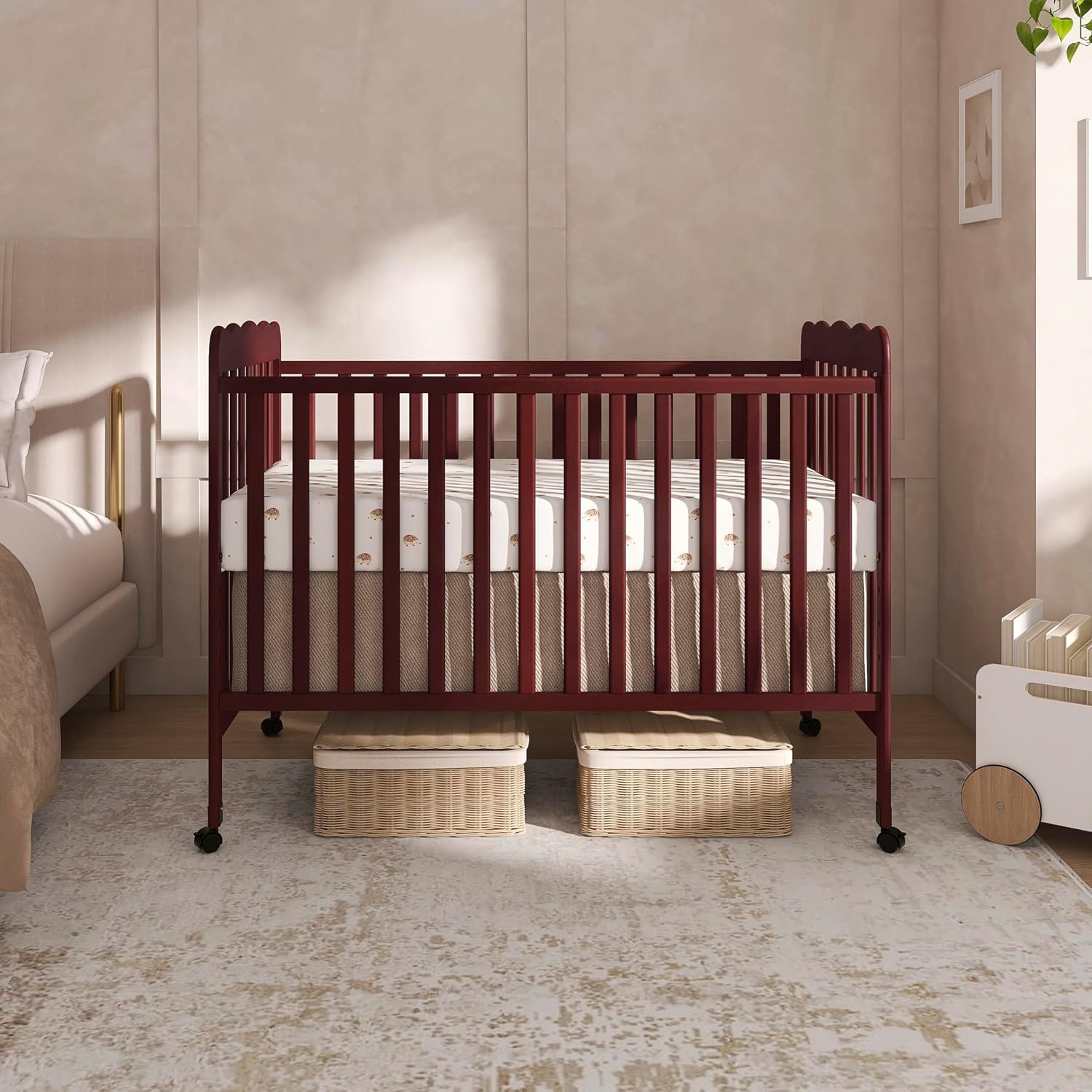Dream On Me Carson Classic 3-in-1 Convertible Full-Size Baby Crib in Espresso, GreenGuard Gold & BSA, 4 Mattress Heights, Converts to Day & Toddler Bed, Locking Wheels, Classic Nursery Design