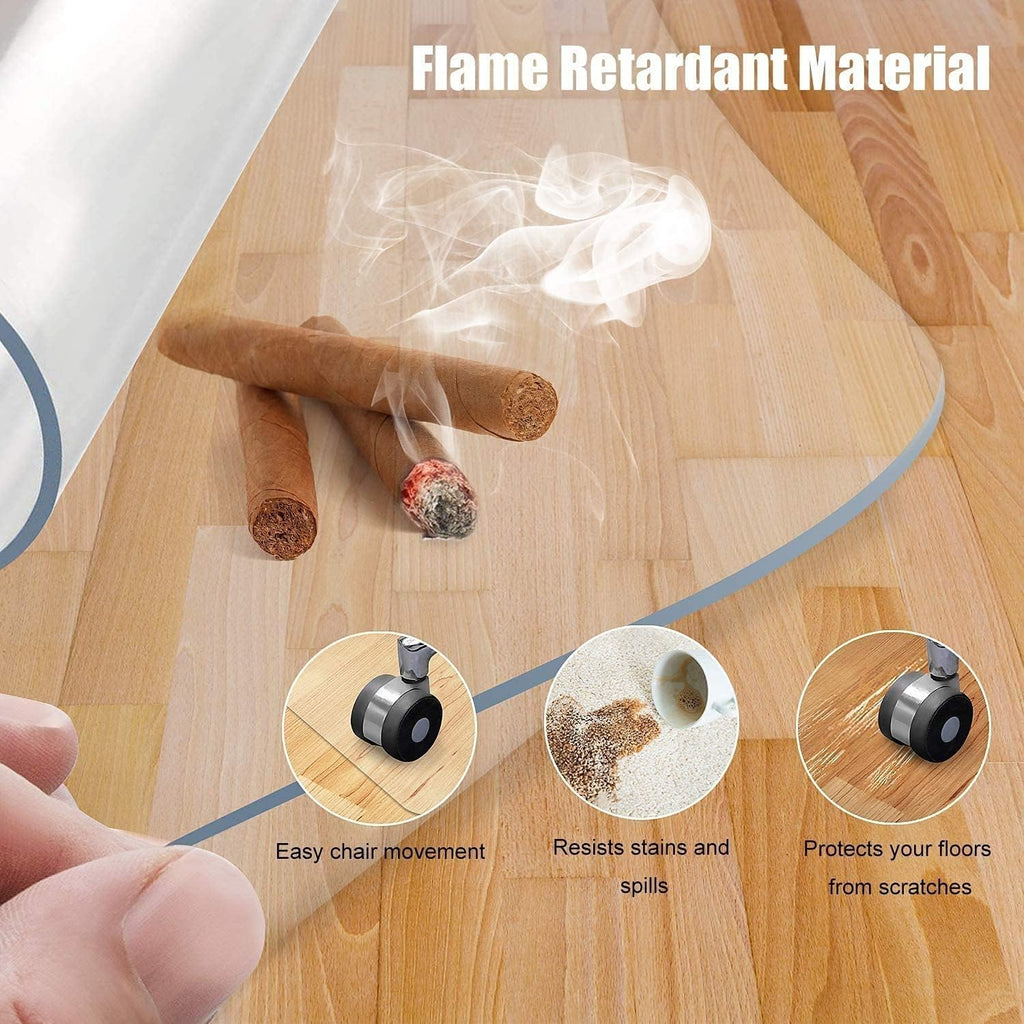 Hardwood Floor/Carpet Clear Floor Protector Mat - XL Vinyl Plastic Entrance Runner Protect Pad for Low Pile Doormat - 24-96 Inch