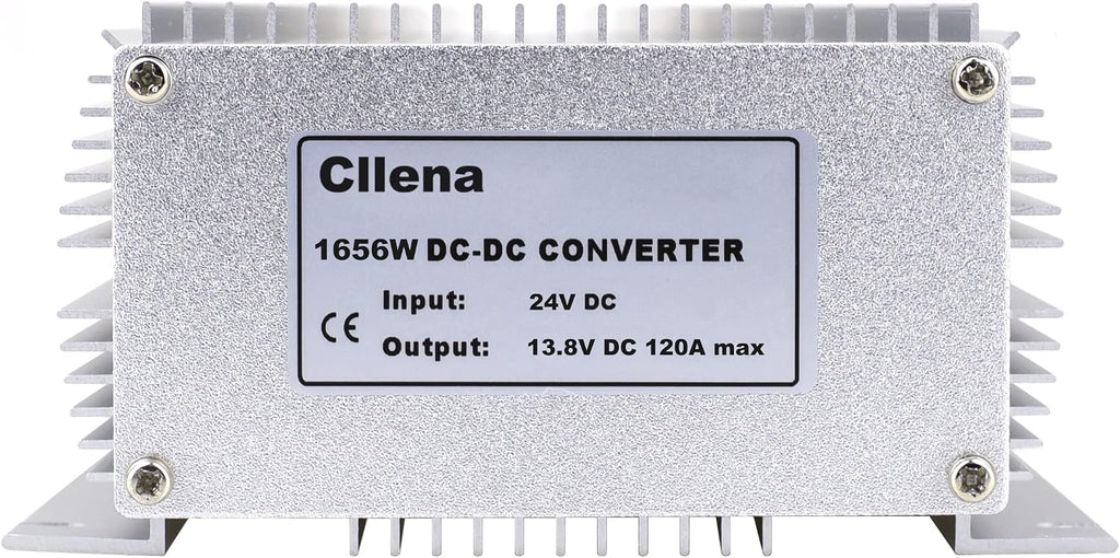 DC 24V Step Down to 13.8V 120A 1656W Converter Voltage Regulator, Waterproof DC/DC Voltage Reducer Buck Transformer Power Supply for Golf Cart